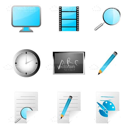 Education and Research Icon Set